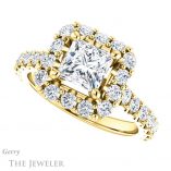 Princess Cut Forever One Moissanite Engagement Ring #GTJ1145-square-fo-y