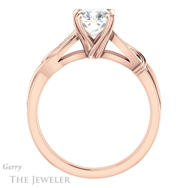 Cushion Cut Forever One Moissanite Engagement Ring #GTJ1146-cushion-fo-r