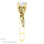 Cushion Cut Forever One Moissanite Engagement Ring #GTJ1146-cushion-fo-y 3 Cushion Cut Forever One Moissanite Engagement Ring #GTJ1146-cushion-fo-y
