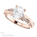 Oval Shaped Forever One Moissanite Engagement Ring #GTJ1146-oval-fo-r 5 Oval Shaped Forever One Moissanite Engagement Ring #GTJ1146-oval-fo-r