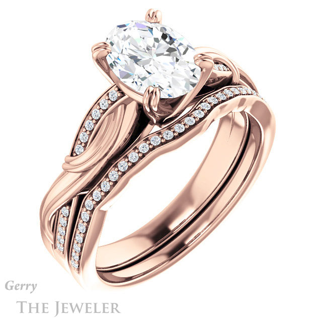 Oval Shaped Forever One Moissanite Engagement Ring #GTJ1146-oval-fo-r 6 Oval Shaped Forever One Moissanite Engagement Ring #GTJ1146-oval-fo-r