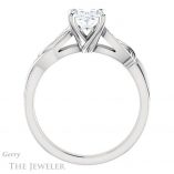 Oval Shaped Forever One Moissanite Engagement Ring #GTJ1146-oval-fo-w 2 Oval Shaped Forever One Moissanite Engagement Ring #GTJ1146-oval-fo-w