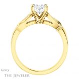 Oval Shaped Forever One Moissanite Engagement Ring #GTJ1146-oval-fo-y
