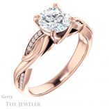 Round Cut Forever One Moissanite Engagement Ring #GTJ1146-round-fo-r 4 Round Cut Forever One Moissanite Engagement Ring #GTJ1146-round-fo-r