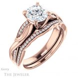 Round Cut Forever One Moissanite Engagement Ring #GTJ1146-round-fo-r 6 Round Cut Forever One Moissanite Engagement Ring #GTJ1146-round-fo-r