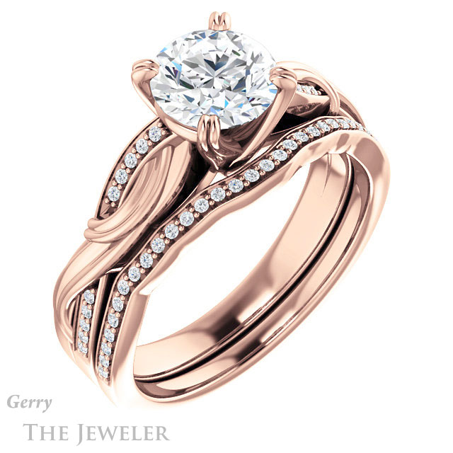 Round Cut Forever One Moissanite Engagement Ring #GTJ1146-round-fo-r 6 Round Cut Forever One Moissanite Engagement Ring #GTJ1146-round-fo-r