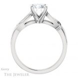 Round Cut Forever One Moissanite Engagement Ring #GTJ1146-round-fo-w 2 Round Cut Forever One Moissanite Engagement Ring #GTJ1146-round-fo-w