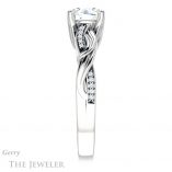 Round Cut Forever One Moissanite Engagement Ring #GTJ1146-round-fo-w 3 Round Cut Forever One Moissanite Engagement Ring #GTJ1146-round-fo-w