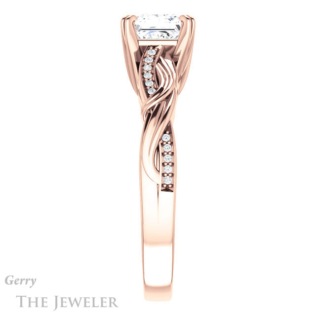 Princess Cut Forever One Moissanite Engagement Ring #GTJ1146-square-fo-r 3 Princess Cut Forever One Moissanite Engagement Ring #GTJ1146-square-fo-r