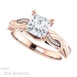 Princess Cut Forever One Moissanite Engagement Ring #GTJ1146-square-fo-r 5 Princess Cut Forever One Moissanite Engagement Ring #GTJ1146-square-fo-r