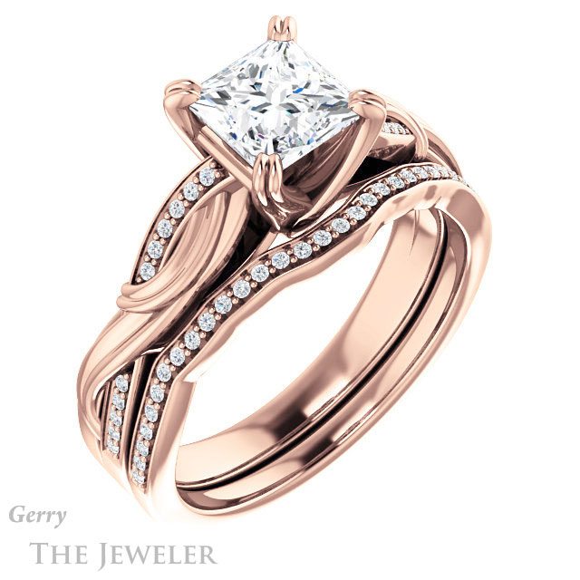 Princess Cut Forever One Moissanite Engagement Ring #GTJ1146-square-fo-r 6 Princess Cut Forever One Moissanite Engagement Ring #GTJ1146-square-fo-r