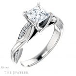 Princess Cut Forever One Moissanite Engagement Ring #GTJ1146-square-fo-w 4 Princess Cut Forever One Moissanite Engagement Ring #GTJ1146-square-fo-w