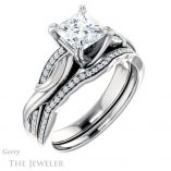 Princess Cut Forever One Moissanite Engagement Ring #GTJ1146-square-fo-w 6 Princess Cut Forever One Moissanite Engagement Ring #GTJ1146-square-fo-w