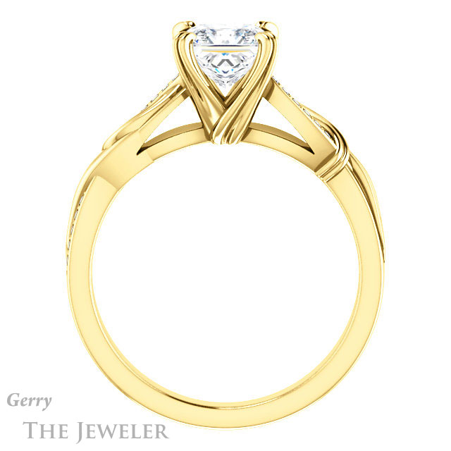 Princess Cut Forever One Moissanite Engagement Ring #GTJ1146-square-fo-y