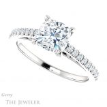 Cushion Cut Forever One Moissanite Engagement Ring #GTJ1148-cushion-fo-w