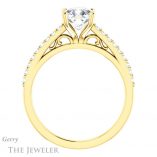 Cushion Cut Forever One Moissanite Engagement Ring #GTJ1148-cushion-fo-y 2 Cushion Cut Forever One Moissanite Engagement Ring #GTJ1148-cushion-fo-y