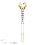 Cushion Cut Forever One Moissanite Engagement Ring #GTJ1148-cushion-fo-y 3 Cushion Cut Forever One Moissanite Engagement Ring #GTJ1148-cushion-fo-y
