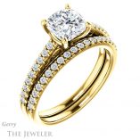 Cushion Cut Forever One Moissanite Engagement Ring #GTJ1148-cushion-fo-y 6 Cushion Cut Forever One Moissanite Engagement Ring #GTJ1148-cushion-fo-y