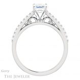 Emerald Cut Forever Brilliant Moissanite Engagement Ring #GTJ1148-emerald-fb-w