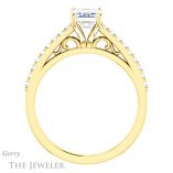 Emerald Cut Forever Brilliant Moissanite Engagement Ring #GTJ1148-emerald-fb-y
