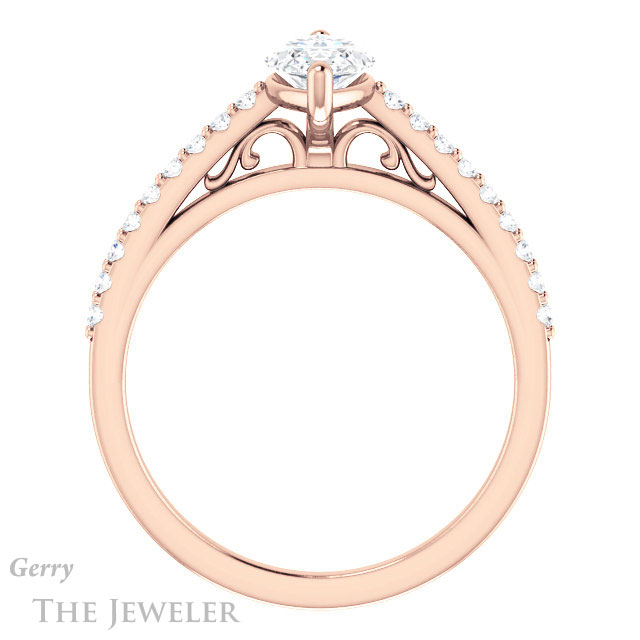 Marquise Cut Forever Brilliant Moissanite Engagement Ring #GTJ1148-marquise-fb-r