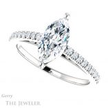 Marquise Cut Forever One Moissanite Engagement Ring #GTJ1148-marquise-fb-w 5 Marquise Cut Forever Brilliant Moissanite Engagement Ring #GTJ1148-marquise-fb-w