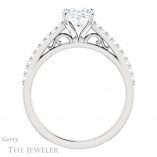 Oval Shaped Forever One Moissanite Engagement Ring #GTJ1148-oval-fo-w