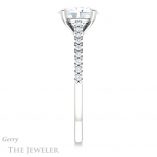 Oval Shaped Forever One Moissanite Engagement Ring #GTJ1148-oval-fo-w