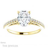 Oval Shaped Forever One Moissanite Engagement Ring #GTJ1148-oval-fo-y 1 Oval Shaped Forever One Moissanite Engagement Ring #GTJ1148-oval-fo-y