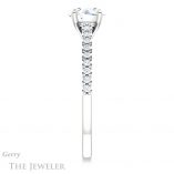 Round Cut Forever One Moissanite Engagement Ring #GTJ1148-round-fo-w 3 Round Cut Forever One Moissanite Engagement Ring #GTJ1148-round-fo-w