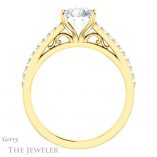 Round Cut Forever One Moissanite Engagement Ring #GTJ1148-round-fo-y
