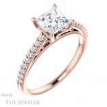 Princess Cut Forever One Moissanite Engagement Ring #GTJ1148-square-fo-r 4 Princess Cut Forever One Moissanite Engagement Ring #GTJ1148-square-fo-r