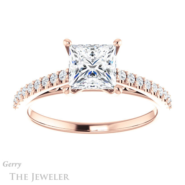 Princess Cut Forever One Moissanite Engagement Ring #GTJ1148-square-fo-r 1 Princess Cut Forever One Moissanite Engagement Ring #GTJ1148-square-fo-r