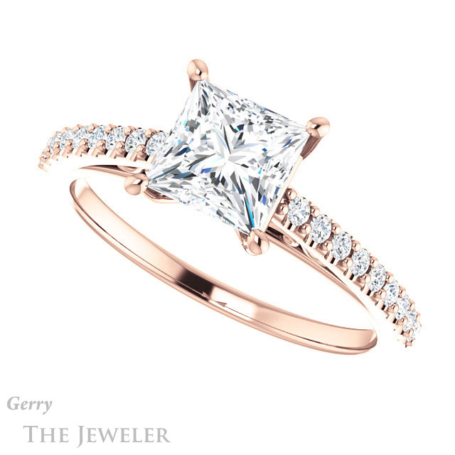 Princess Cut Forever One Moissanite Engagement Ring #GTJ1148-square-fo-r 5 Princess Cut Forever One Moissanite Engagement Ring #GTJ1148-square-fo-r