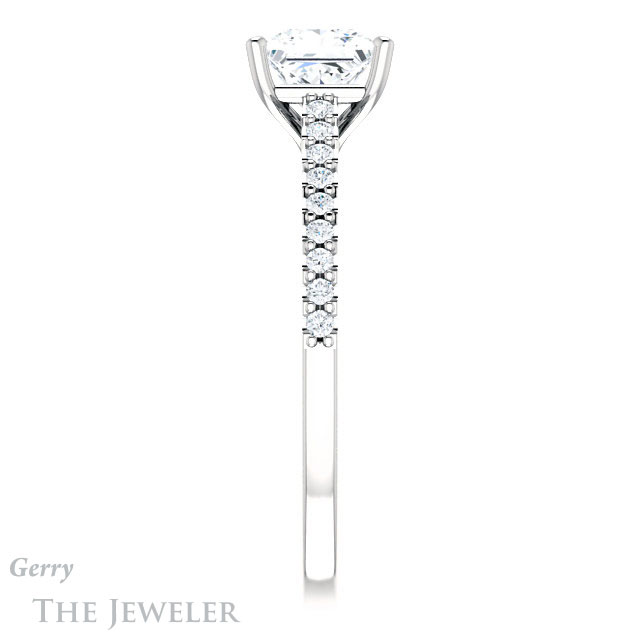 Princess Cut Forever One Moissanite Engagement Ring #GTJ1148-square-fo-w 3 Princess Cut Forever One Moissanite Engagement Ring #GTJ1148-square-fo-w