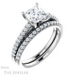Princess Cut Forever One Moissanite Engagement Ring #GTJ1148-square-fo-w 6 Princess Cut Forever One Moissanite Engagement Ring #GTJ1148-square-fo-w
