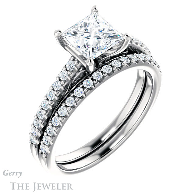 Princess Cut Forever One Moissanite Engagement Ring #GTJ1148-square-fo-w 6 Princess Cut Forever One Moissanite Engagement Ring #GTJ1148-square-fo-w