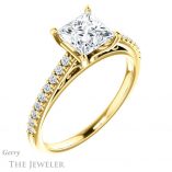 Princess Cut Forever One Moissanite Engagement Ring #GTJ1148-square-fo-y 4 Princess Cut Forever One Moissanite Engagement Ring #GTJ1148-square-fo-y