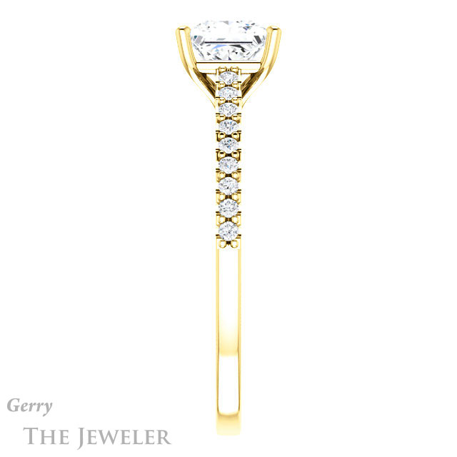 Princess Cut Forever One Moissanite Engagement Ring #GTJ1148-square-fo-y 3 Princess Cut Forever One Moissanite Engagement Ring #GTJ1148-square-fo-y