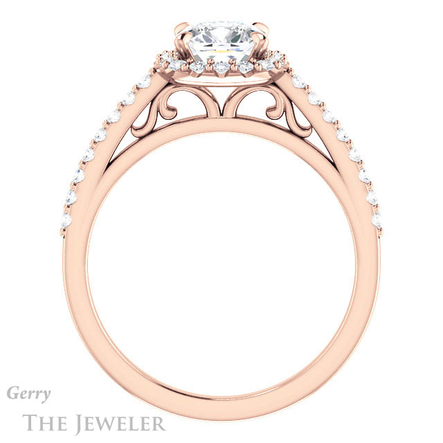 Cushion Cut Forever One Moissanite Engagement Ring #GTJ1149-cushion-fo-r