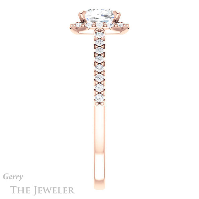 Cushion Cut Forever One Moissanite Engagement Ring #GTJ1149-cushion-fo-r 3 Cushion Cut Forever One Moissanite Engagement Ring #GTJ1149-cushion-fo-r