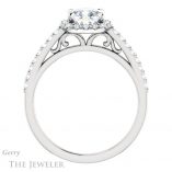 Cushion Cut Forever One Moissanite Engagement Ring #GTJ1149-cushion-fo-w