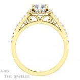 Cushion Cut Forever One Moissanite Engagement Ring #GTJ1149-cushion-fo-y 2 Cushion Cut Forever One Moissanite Engagement Ring #GTJ1149-cushion-fo-y