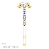 Cushion Cut Forever One Moissanite Engagement Ring #GTJ1149-cushion-fo-y 3 Cushion Cut Forever One Moissanite Engagement Ring #GTJ1149-cushion-fo-y