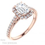 Emerald Cut Forever One Moissanite Engagement Ring #GTJ1149-emerald-fb-r 4 Emerald Cut Forever Brilliant Moissanite Engagement Ring #GTJ1149-emerald-fb-r