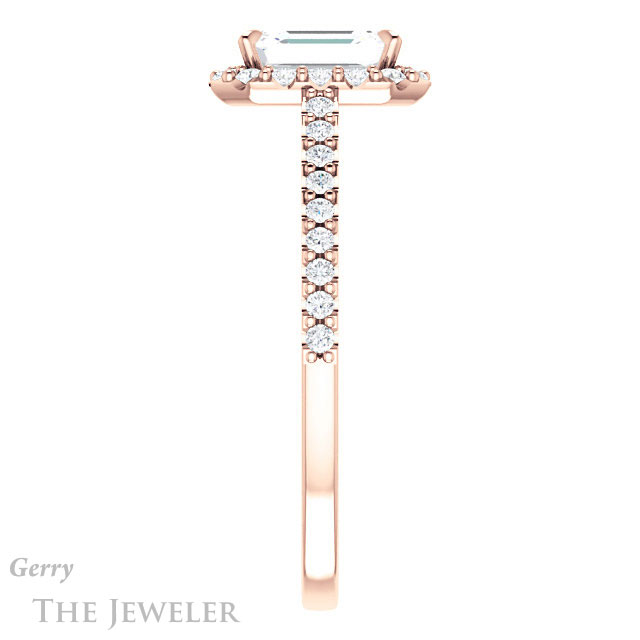 Emerald Cut Forever One Moissanite Engagement Ring #GTJ1149-emerald-fb-r 3 Emerald Cut Forever Brilliant Moissanite Engagement Ring #GTJ1149-emerald-fb-r