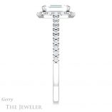 Emerald Cut Forever Brilliant Moissanite Engagement Ring #GTJ1149-emerald-fb-w