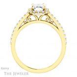 Emerald Cut Forever Brilliant Moissanite Engagement Ring #GTJ1149-emerald-fb-y