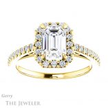 Emerald Cut Forever Brilliant Moissanite Engagement Ring #GTJ1149-emerald-fb-y
