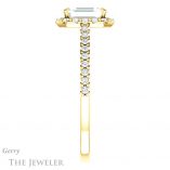 Emerald Cut Forever Brilliant Moissanite Engagement Ring #GTJ1149-emerald-fb-y